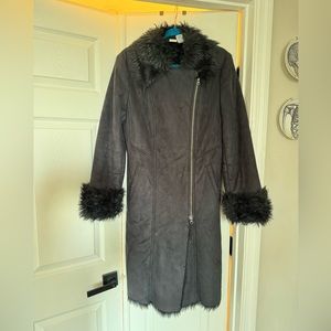 Women’s Armani Exchange Retro Coat Jacket with Fur Lining Size: L